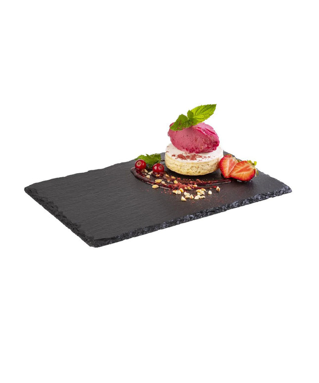 GGM Gastro (6 pcs) Slate Serving Board - Natural Slate - 240x150mm - Black