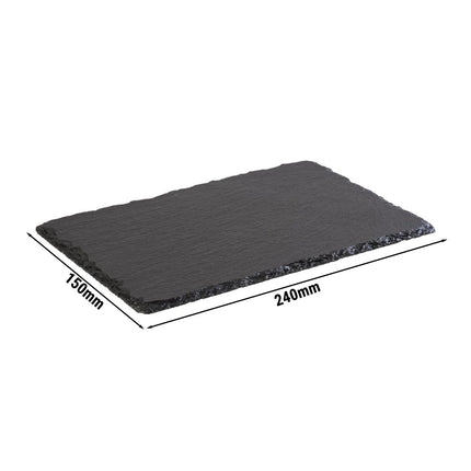 GGM Gastro (6 pcs) Slate Serving Board - Natural Slate - 240x150mm - Black
