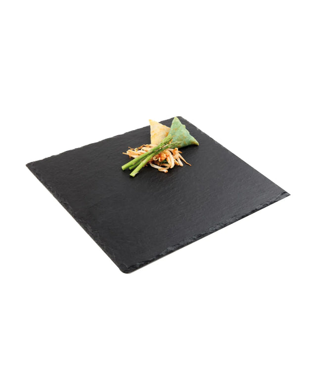 GGM Gastro (6 pcs) Slate Serving Board - Natural Slate - 250x250mm - Black