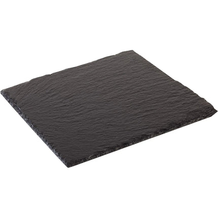 GGM Gastro (6 pcs) Slate Serving Board - Natural Slate - 250x250mm - Black