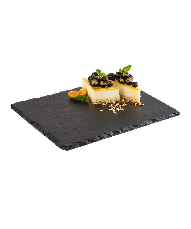 GGM Gastro (6 pcs) Slate Serving Board - Natural Slate - 265x205mm - Black