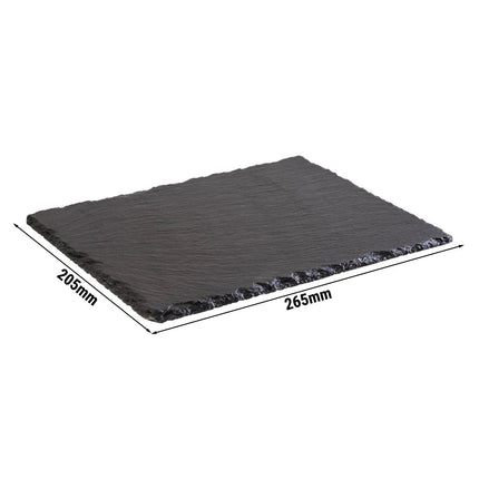 GGM Gastro (6 pcs) Slate Serving Board - Natural Slate - 265x205mm - Black