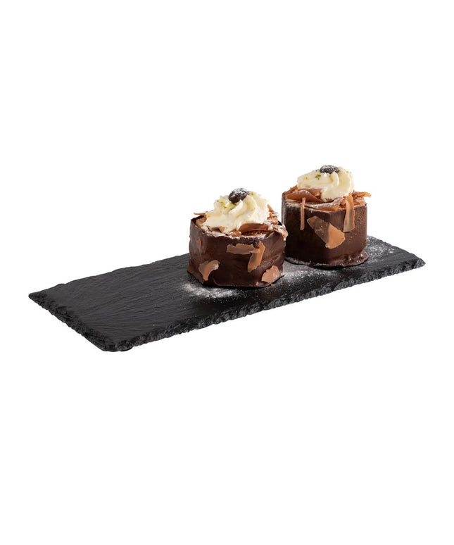 GGM Gastro (6 pcs) Slate Serving Board - Natural Slate - 300x120mm - Black