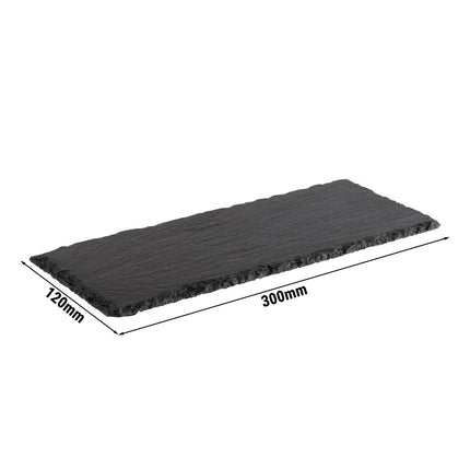 GGM Gastro (6 pcs) Slate Serving Board - Natural Slate - 300x120mm - Black