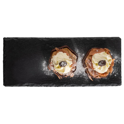 GGM Gastro (6 pcs) Slate Serving Board - Natural Slate - 300x120mm - Black