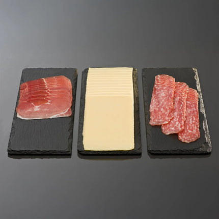 GGM Gastro (6 pcs) Slate Serving Board - Natural Slate - 300x120mm - Black