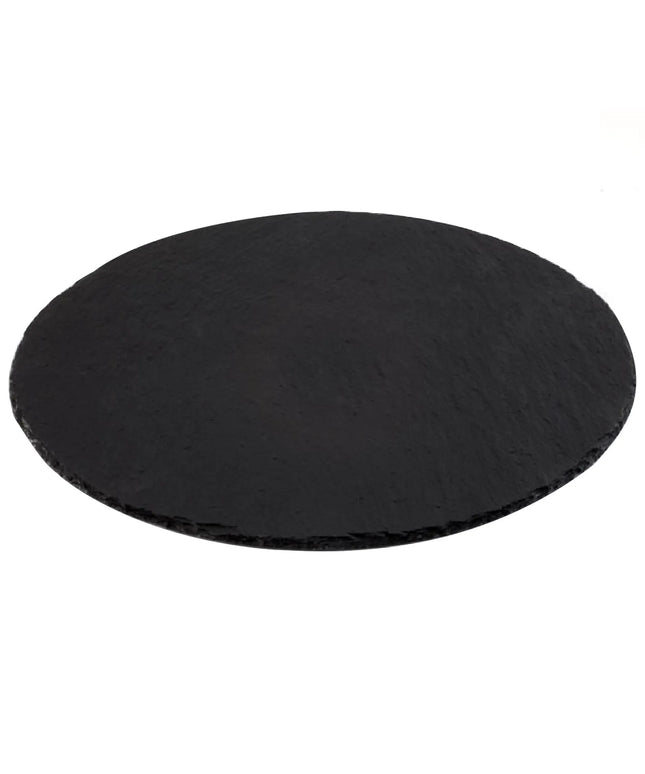 GGM Gastro (6 pcs) Slate Serving Board - Natural Slate - Ø330mm - Black