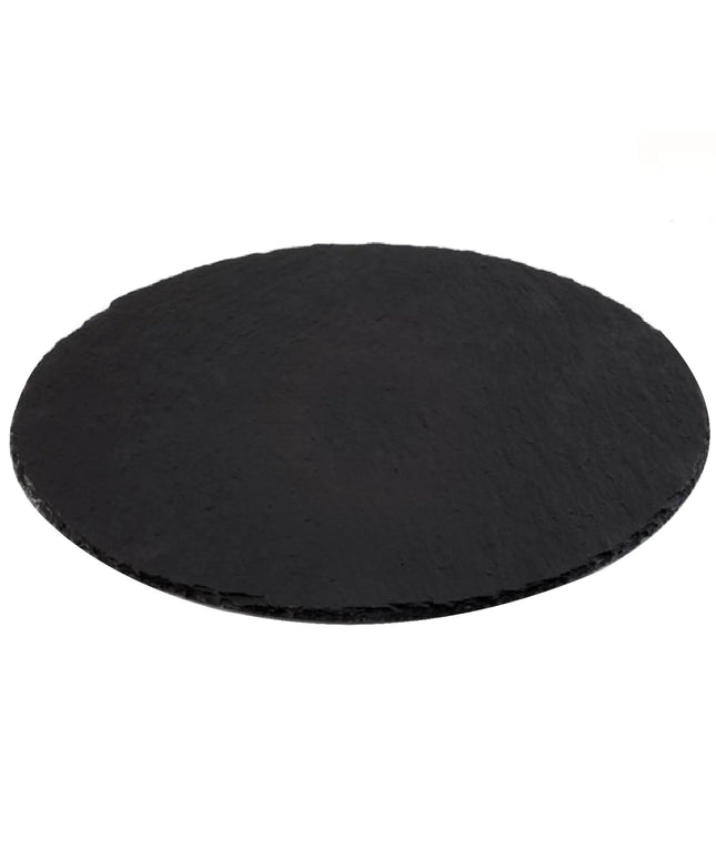 GGM Gastro (6 pcs) Slate Serving Board - Natural Slate - Ø380mm - Black
