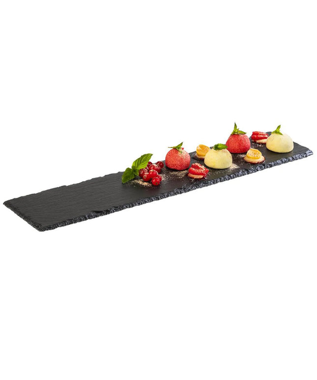 GGM Gastro (6 pcs) Slate Serving Board - Natural Slate - 6-piece set - 470x100mm - Black