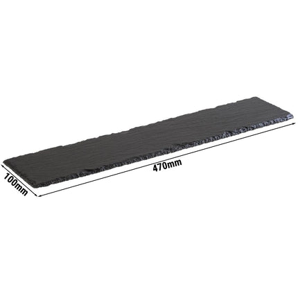 GGM Gastro (6 pcs) Slate Serving Board - Natural Slate - 6-piece set - 470x100mm - Black