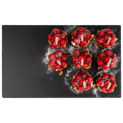 GGM Gastro (6 pcs) Slate Serving Board - Natural Slate - GN 1/1 - 530x325mm - Black