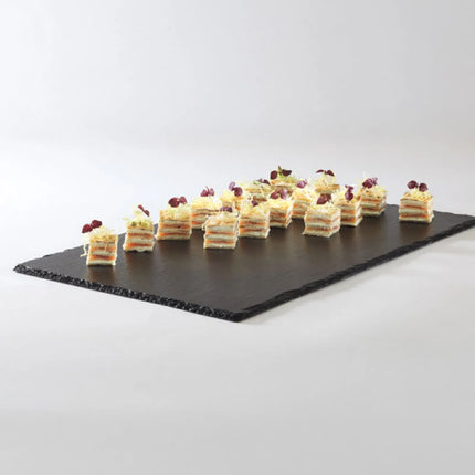 GGM Gastro (6 pcs) Slate Serving Board - Natural Slate - GN 1/1 - 530x325mm - Black
