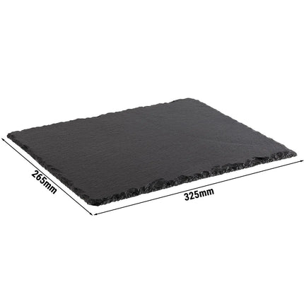 GGM Gastro (6 pcs) Slate Serving Board - Natural Slate - GN 1/2 - 6-piece set - 325x265mm - Black
