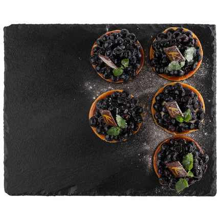 GGM Gastro (6 pcs) Slate Serving Board - Natural Slate - GN 1/2 - 6-piece set - 325x265mm - Black