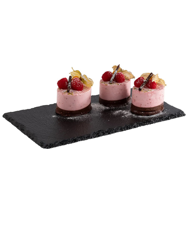 GGM Gastro (6 pcs) Slate Serving Board - Natural Slate - GN 1/3 - 325x176mm - Black