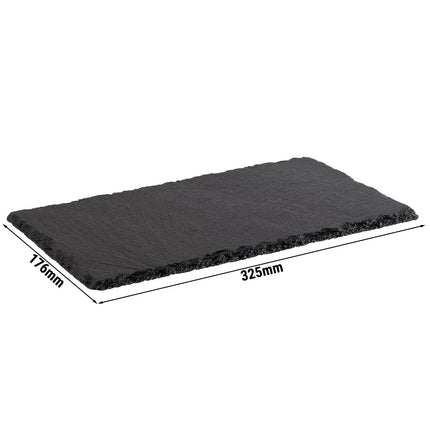 GGM Gastro (6 pcs) Slate Serving Board - Natural Slate - GN 1/3 - 325x176mm - Black