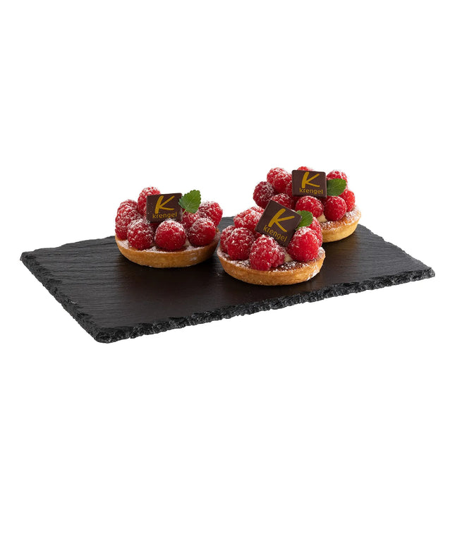 GGM Gastro (6 pcs) Slate Serving Board - Natural Slate - GN 1/4 - 6-piece set - 265x162mm - Black
