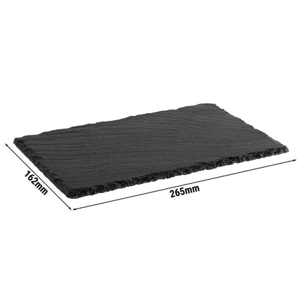 GGM Gastro (6 pcs) Slate Serving Board - Natural Slate - GN 1/4 - 6-piece set - 265x162mm - Black