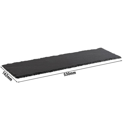 GGM Gastro (6 pcs) Slate Serving Board - Natural Slate - GN 2/4 - 6-piece set - 530x162mm - Black