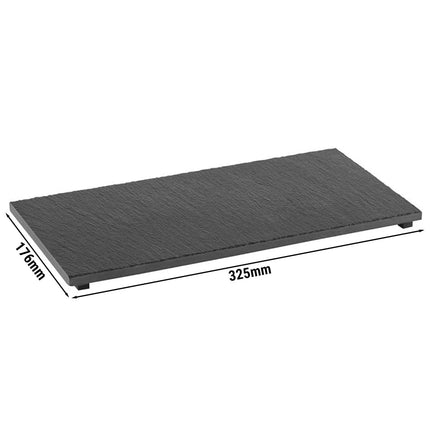 GGM Gastro (6 pcs) Slate Serving Board - VALO - Natural Slate - GN 1/3 - 325x176mm - Black