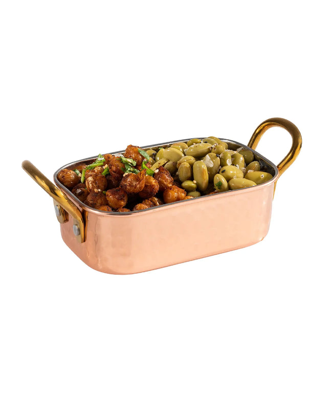 GGM Gastro (6 pcs) Small Serving Pan - MUMBAI - stainless steel - 0.25 litres - 125x85mm - hammered finish