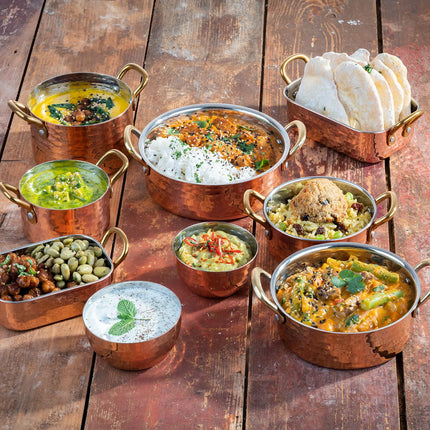 GGM Gastro (6 pcs) Small Serving Pan - MUMBAI - stainless steel - 0.25 litres - 125x85mm - hammered finish