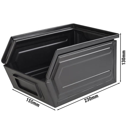 GGM Gastro (6 pcs )Snack Box - INDUSTRIAL - 2.40L - black lid | - stackable