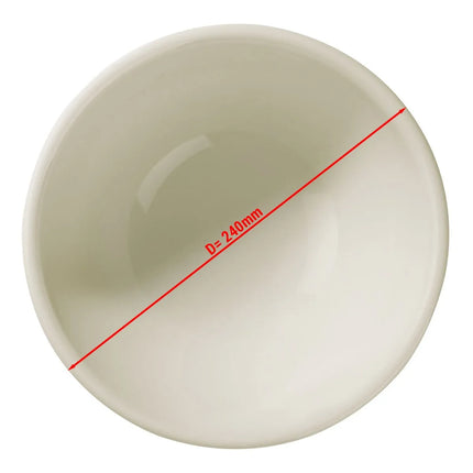 GGM Gastro (6 pcs) Soup Plate - Porcelain - round - Ø 240mm - Depth: 60mm - Cream