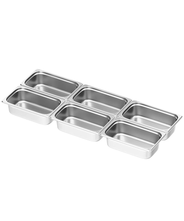 GGM Gastro (6 pcs) Stainless Steel Gastronorm Pan GN 1/1 - Depth: 150mm