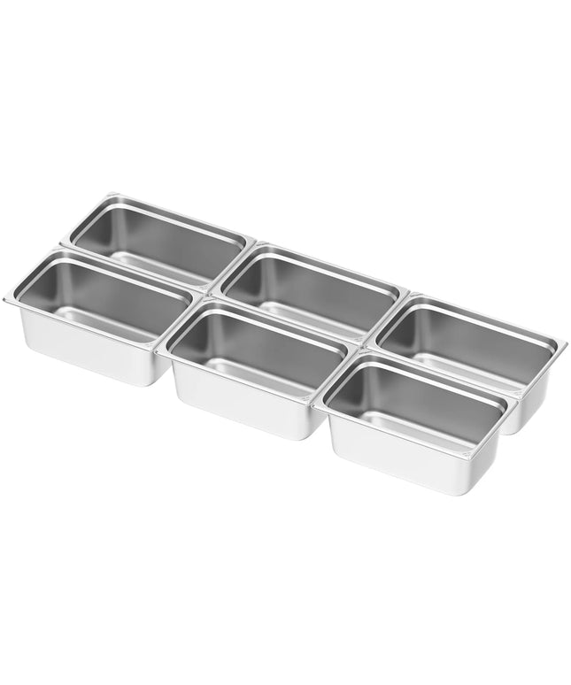GGM Gastro (6 pcs) Stainless Steel Gastronorm Pan GN 1/1 - Depth: 200mm
