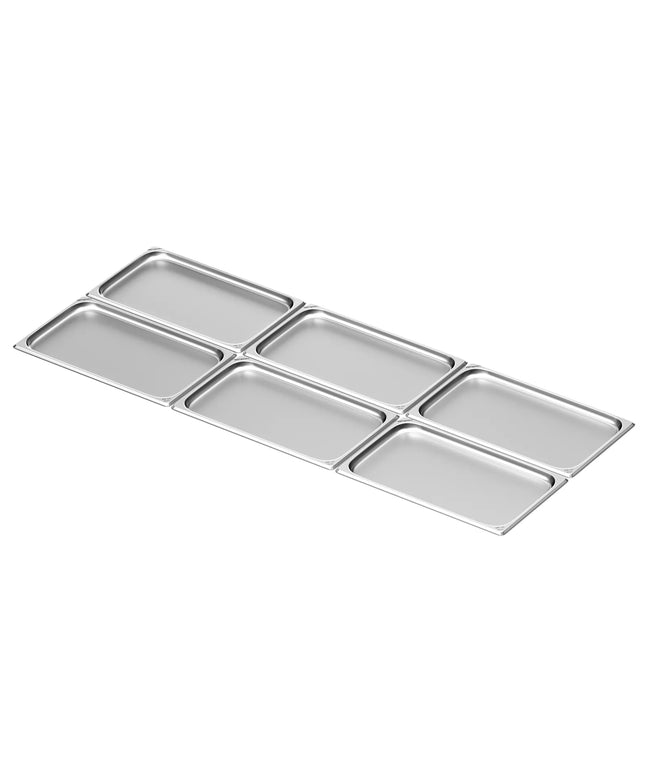 GGM Gastro (6 pcs) Stainless Steel Gastronorm Pan GN 1/1 - Depth: 20mm
