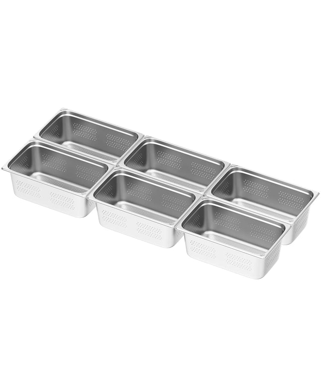 GGM Gastro (6 pcs) Stainless Steel Gastronorm Pan GN 1/1 - perforated - Depth: 200mm
