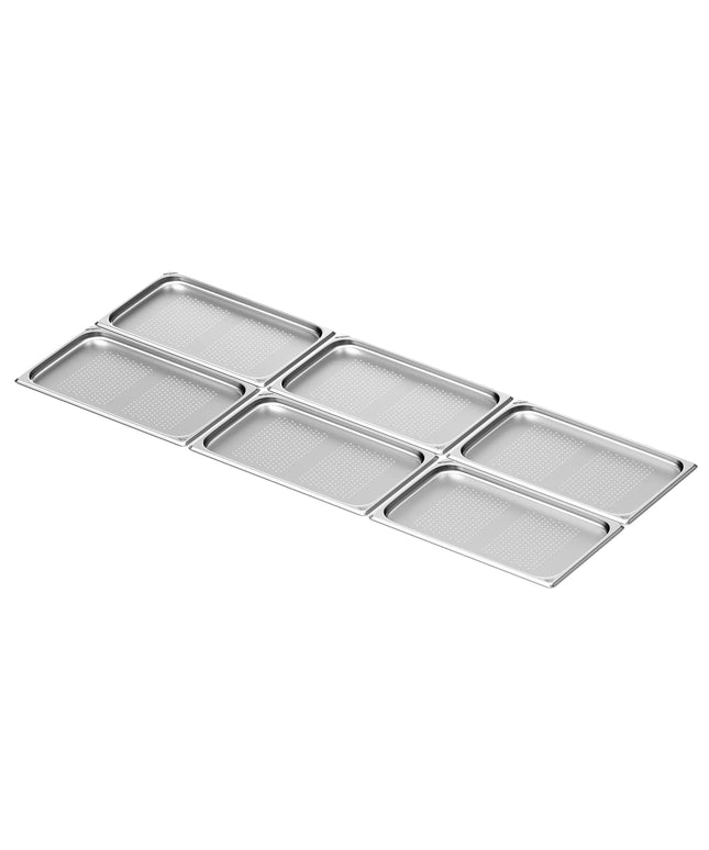 GGM Gastro (6 pcs) Stainless Steel Gastronorm Pan GN 1/1 - perforated - Depth: 20mm