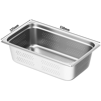 GGM Gastro (6 pcs) Stainless Steel Gastronorm Pan GN 1/1 - perforated - Depth: 150mm