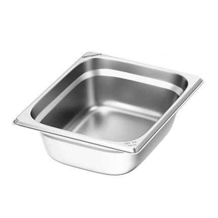GGM Gastro (6 pcs) Stainless Steel Gastronorm Pan GN 1/2 - Depth: 100mm