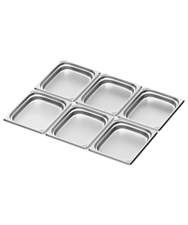 GGM Gastro (6 pcs) Stainless Steel Gastronorm Pan GN 1/2 - Depth: 40mm