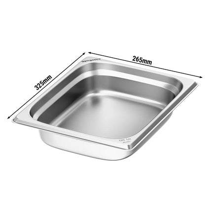 GGM Gastro (6 pcs) Stainless Steel Gastronorm Pan GN 1/2 - Depth: 65mm