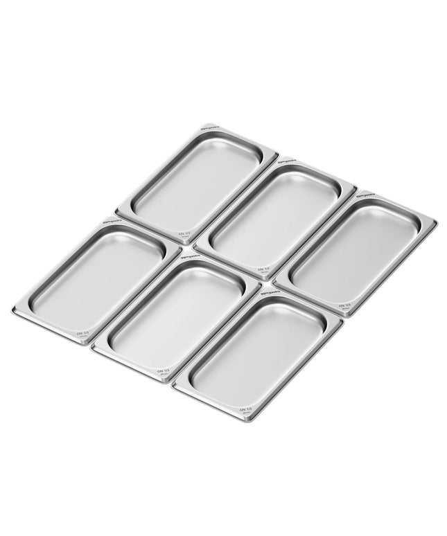 GGM Gastro (6 pcs) Stainless Steel Gastronorm Pan GN 1/3 - Depth: 20mm