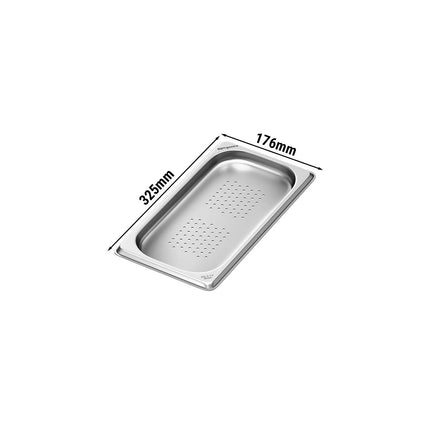 GGM Gastro (6 pcs) Stainless Steel Gastronorm Pan GN 1/3 - perforated - Depth: 20mm