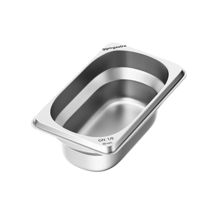 GGM Gastro (6 pcs) Stainless Steel Gastronorm Pan GN 1/9 - Depth: 65mm