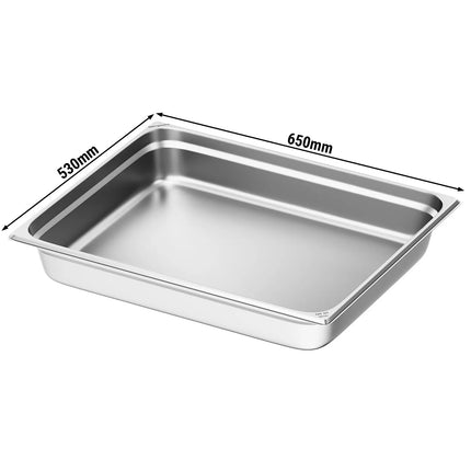 GGM Gastro (6 pcs) Stainless Steel Gastronorm Pan GN 2/1 - Depth: 100mm