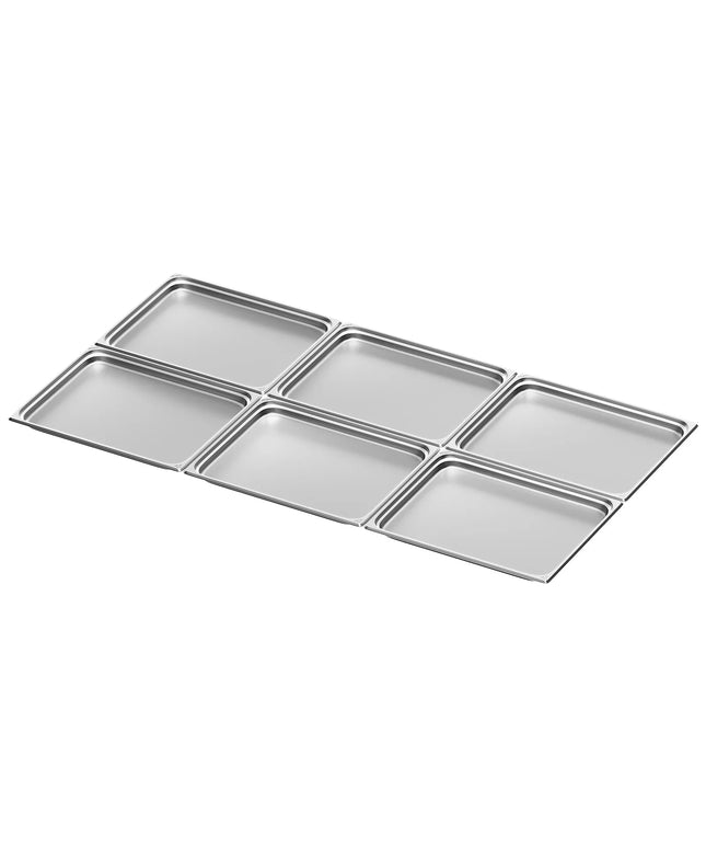 GGM Gastro (6 pcs) Stainless Steel Gastronorm Pan GN 2/1 - Depth: 40mm