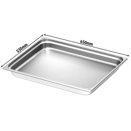 GGM Gastro (6 pcs) Stainless Steel Gastronorm Pan GN 2/1 - Depth: 65mm