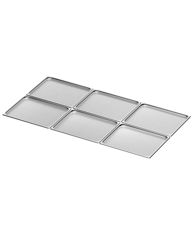 GGM Gastro (6 pcs) Stainless Steel Gastronorm Pan GN 2/1 - perforated - Depth: 20mm