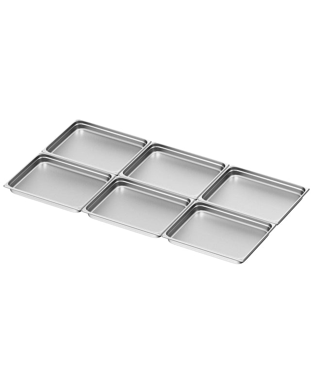 GGM Gastro (6 pcs) Stainless Steel Gastronorm Pan GN 2/1 - perforated - Depth: 65mm