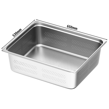 GGM Gastro (6 pcs) Stainless Steel Gastronorm Pan GN 2/1 - perforated - Depth: 200mm