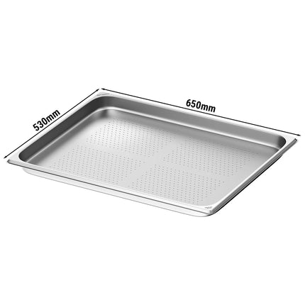 GGM Gastro (6 pcs) Stainless Steel Gastronorm Pan GN 2/1 - perforated - Depth: 40mm