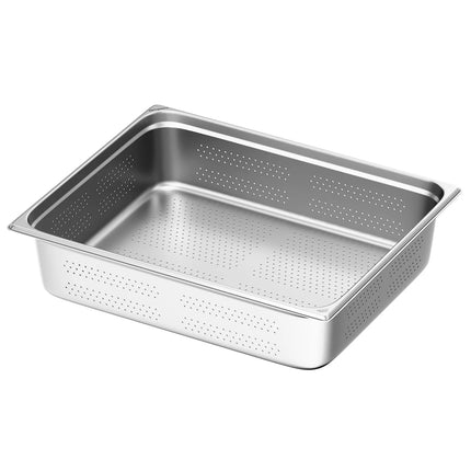 GGM Gastro (6 pcs) Stainless Steel Gastronorm Pan GN 2/1 - perforated - Depth: 150mm