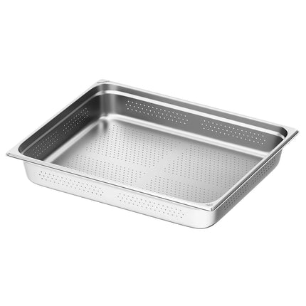 GGM Gastro (6 pcs) Stainless Steel Gastronorm Pan GN 2/1 - perforated - Depth: 100mm