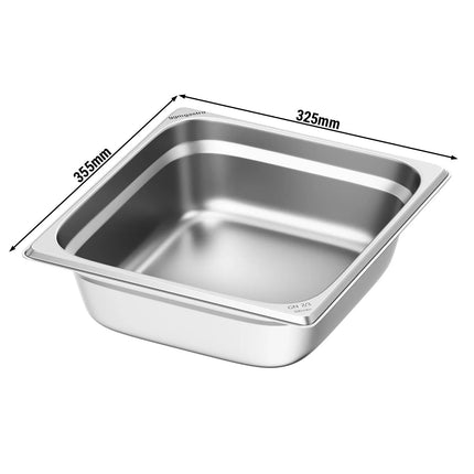 GGM Gastro (6 pcs) Stainless Steel Gastronorm Pan GN 2/3 - Depth: 100mm